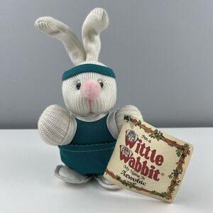 Wittle Wabbit Aewobic Exercise Bunny Rabbit Vintage 1978 Handcraft Plush w/Tag